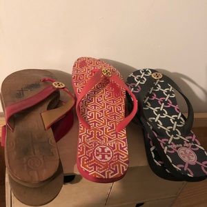Lot of Tory Burch Flip Flops